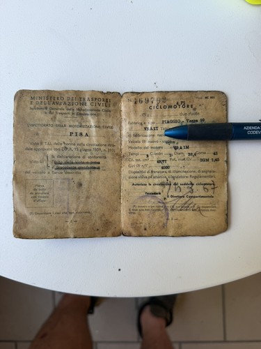 Documents vespa v5a1t - documents,