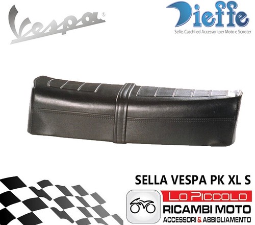 Black long saddle - vespa, 50
