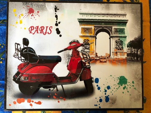 Vespa print paris arc - px,